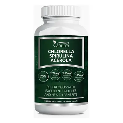 Vianutra Chlorella, spirulina, acerola, 60 kapslí