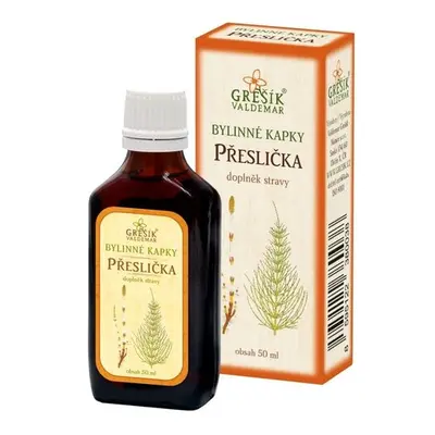 Valdemar Grešík - Natura s.r.o. Přeslička kapky 50 ml GREŠÍK-Z-35% líh, Bylinné kapky