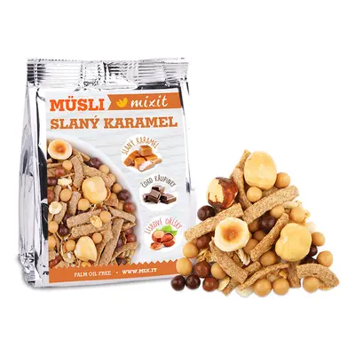 Pečený Mixit do kapsy- Slaný karamel + Lískové ořechy, 60g