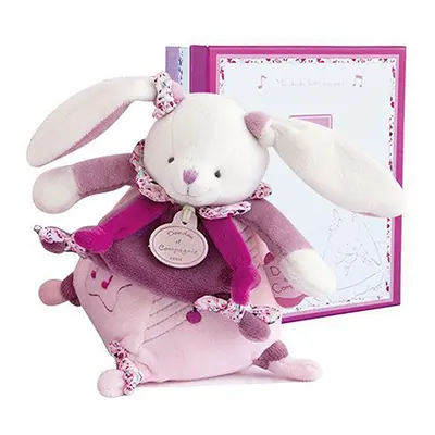 Doudou et Compagnie Paris Doudou Dárková sada - Hudební hračka růžový králíček 17 cm