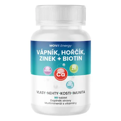 MOVit Energy MOVit Vápník Hořčík Zinek Biotin, 90 tbl.