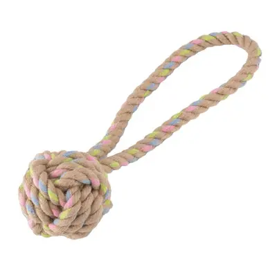 BeCoThings Hračky pro psy, Beco Hemp Rope - Ball on Loop-M