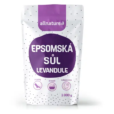 Allnature Epsomská sůl Levandule, 1000 g