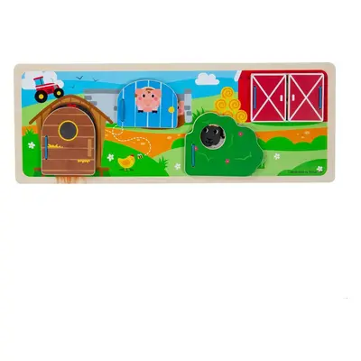 Bigjigs Toys Senzorické puzzle farma