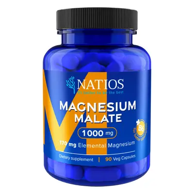 Natios Magnesium Malate 1000 mg + B6, 90 kapslí