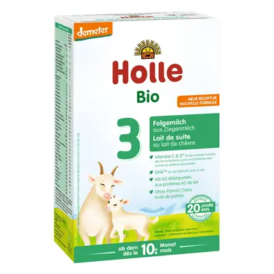 Holle Bio Pokračovací kozí kojenecké mléko 3 pro děti od 10. měsíce, 400 g