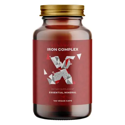 BrainMax Iron Complex, železo bisglycinát, 25 mg, 100 rostlinných kapslí