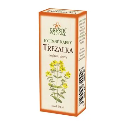 Valdemar Grešík - Natura s.r.o. Třezalka kapky 50 ml GREŠÍK-Z-40% líh, Bylinné kapky