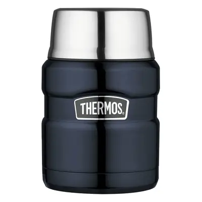 THERMOS Termoska na jídlo se skládací lžící a šálkem - tmavě modrá 0,47