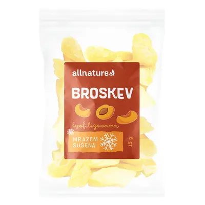 Allnature Broskev sušená mrazem plátky, 15 g