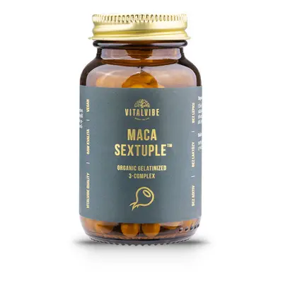 Vitalvibe Maca Sextuple BIO Gelatinized 3-Complex, 60 kapslí