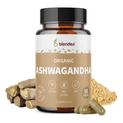 Blendea Ashwagandha BIO Organic, 100% rostlinné, 90 kapslí