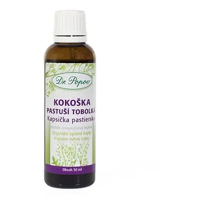 Kokoška pastuší tobolka, originální bylinné kapky, 50 ml Dr. Popov