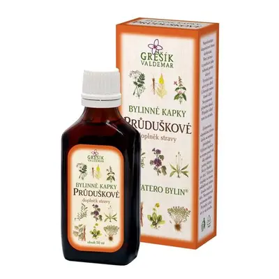 Valdemar Grešík - Natura s.r.o. Průduškové kapky 50 ml GREŠÍK-Z-35% líh, Devatero bylin kapky