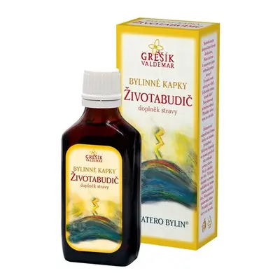 Valdemar Grešík - Natura s.r.o. Životabudič kapky 50 ml GREŠÍK-Z-35% líh, Devatero bylin kapky