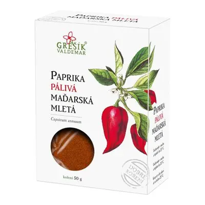 Valdemar Grešík - Natura s.r.o. Paprika PÁLIVÁ maďarská mletá 50 g GREŠÍK Dobré koření