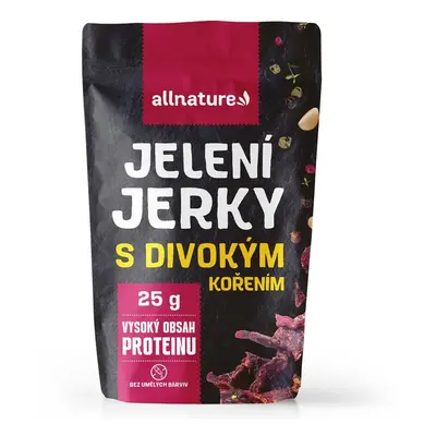 Allnature Jelení Jerky s divokým kořením, 25 g