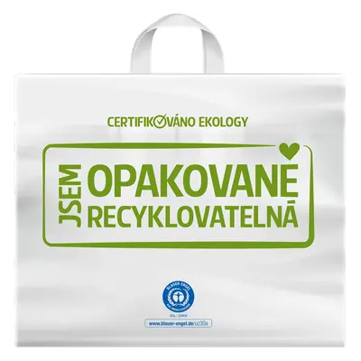 EcoPack Ekologická igelitová taška 48x41+22 cm Modrý Anděl ideal pack® bal/50 ks Balení: 25