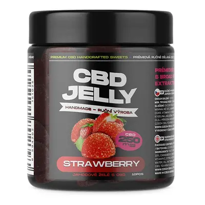 CZECHCBD CBD Jelly 200 mg - želé jahoda, 10 ks