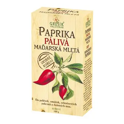 Valdemar Grešík - Natura s.r.o. Paprika PÁLIVÁ maďarská mletá 100 g GREŠÍK Dobré koření