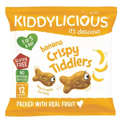 Kiddylicious Křupavý rýžové rybičky banánové, 12g