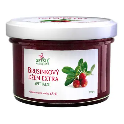 Valdemar Grešík - Natura s.r.o. Džem Brusinkový extra Speciální 220 g GREŠÍK