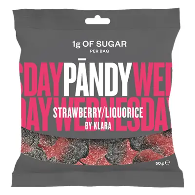 PANDY CANDY STRAWBERRY/LIQUORICE, 50g