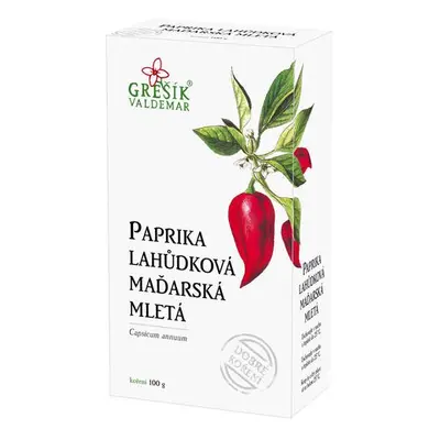 Valdemar Grešík - Natura s.r.o. Paprika lahůdková maďarská mletá 100 g GREŠÍK Dobré koření