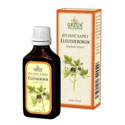 Valdemar Grešík - Natura s.r.o. Eleutherokok kapky 50 ml GREŠÍK-Z-40% líh, Bylinné kapky