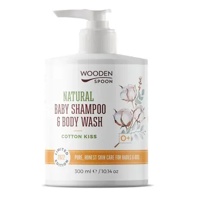 WoodenSpoon Dětský sprchový gel a šampon na vlasy 2v1 Cotton Kiss WoodenS poon 300ml