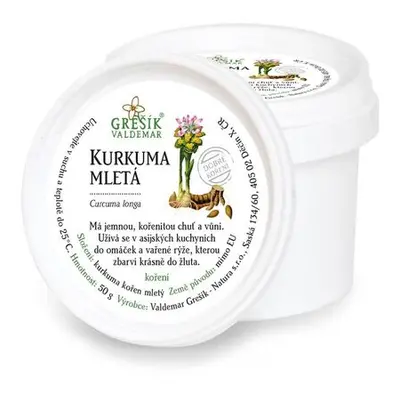 Valdemar Grešík - Natura s.r.o. Kurkuma mletá 50 g GREŠÍK Dobré koření