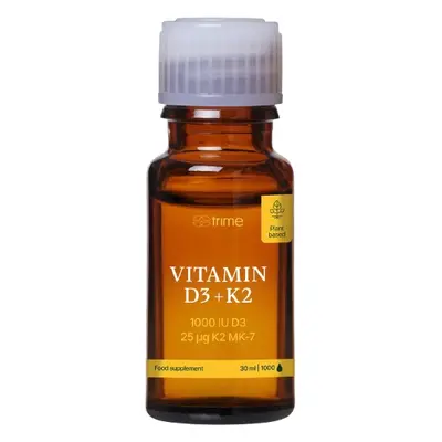 TRIME Vitamín D3 + K2, 1000 IU D3 / 25µg K2-MK7, 1000 kapek