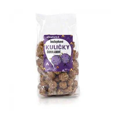 Allnature Bezlepkové Kuličky čokoládové, 80 g