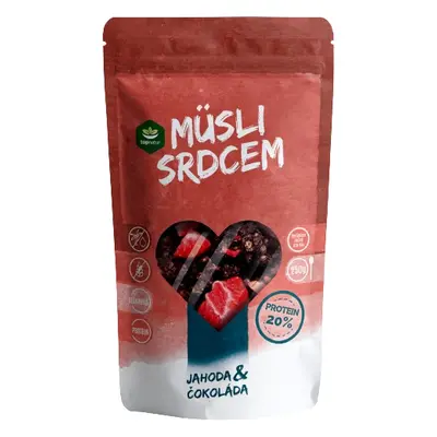 Topnatur Müsli srdcem Proteinové Jahoda & čokoláda, 250 g