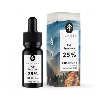 Hemnia Full Spectrum CBD Konopný olej 25%, 2500 mg, 10 ml