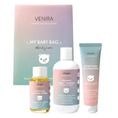 VENIRA beauty bag, dárková sada Dětský šampon pro první vlásky, dětský krém na opruzeniny, dětsk