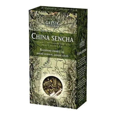 Valdemar Grešík - Natura s.r.o. China Sencha z.č. 70 g krab. GREŠÍK Čaje 4 světadílů