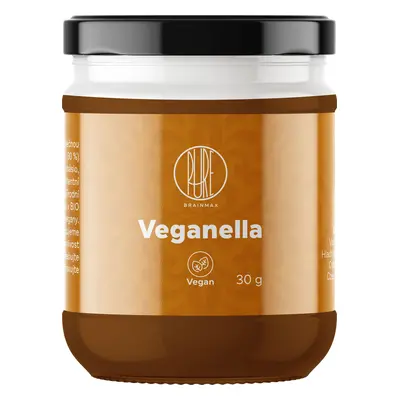 BrainMax Pure Veganella, Lískooříškový krém s mléčnou čokoládou, 30 g