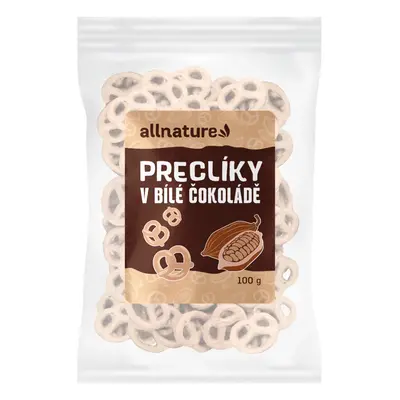 Allnature Preclíky v bílé čokoládě, 100 g