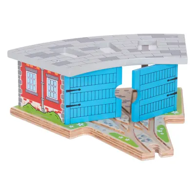 Bigjigs Rail Trojité depo s vraty - poškozený obal