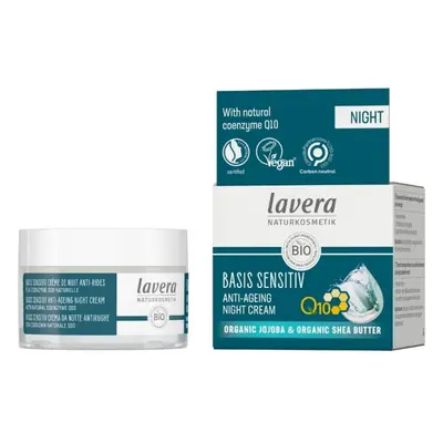 lavera Basis Sensitiv Anti-Ageing Noční pleťový krém s Q10, 50 ml