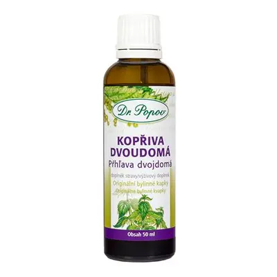 Kopřiva dvoudomá, originální bylinné kapky, 50 ml Dr. Popov