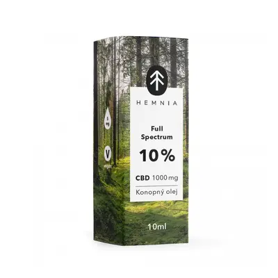 Hemnia Full Spectrum CBD Konopný olej 10%, 1000 mg, 10 ml