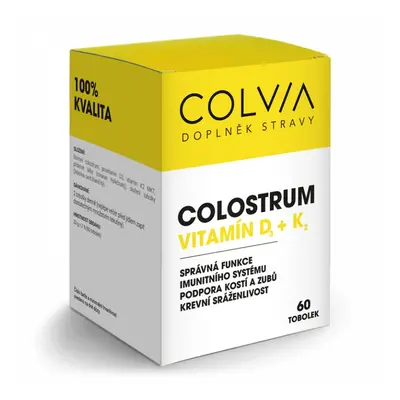 COLVIA Colostrum + Vitamín D₃ + Vitamín K₂, 60 ks