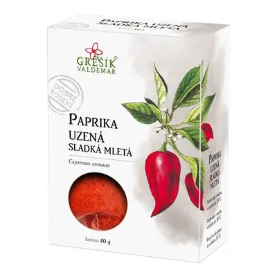 Valdemar Grešík - Natura s.r.o. Paprika uzená sladká mletá 40 g GREŠÍK Dobré koření