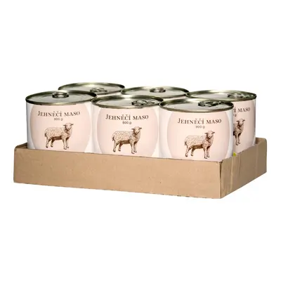 Bohemia Pet Food SIX PACK BOHEMIA Jehněčí maso ve vlastní šťávě 800g