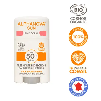 Alphanova Opalovací krém v tyčince SPF 50 růžový 12 g BIO