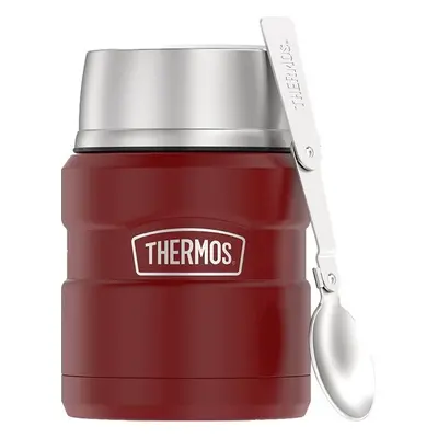 THERMOS Termoska na jídlo se skládácí lžící a šálkem - rustic red 0,47