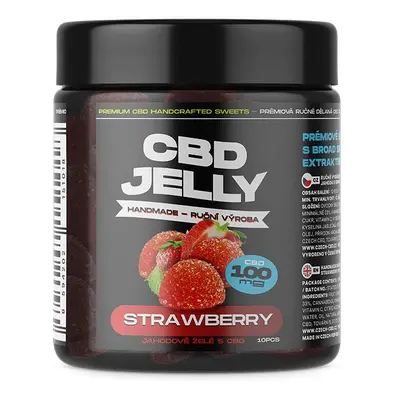 CZECHCBD CBD Jelly 100 mg - jahoda, 10 ks