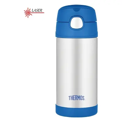 THERMOS Dětská termoska s brčkem - modrá 0,355